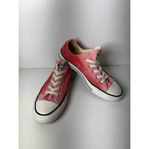 All Star Converse Women’s Sz 5.5 Men’s 3.5 Pink Low Top Canvas Sneakers - Picture 1 of 6